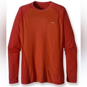 Patagonia men’s red long‎ sleeve thermal shirt size medium GUC